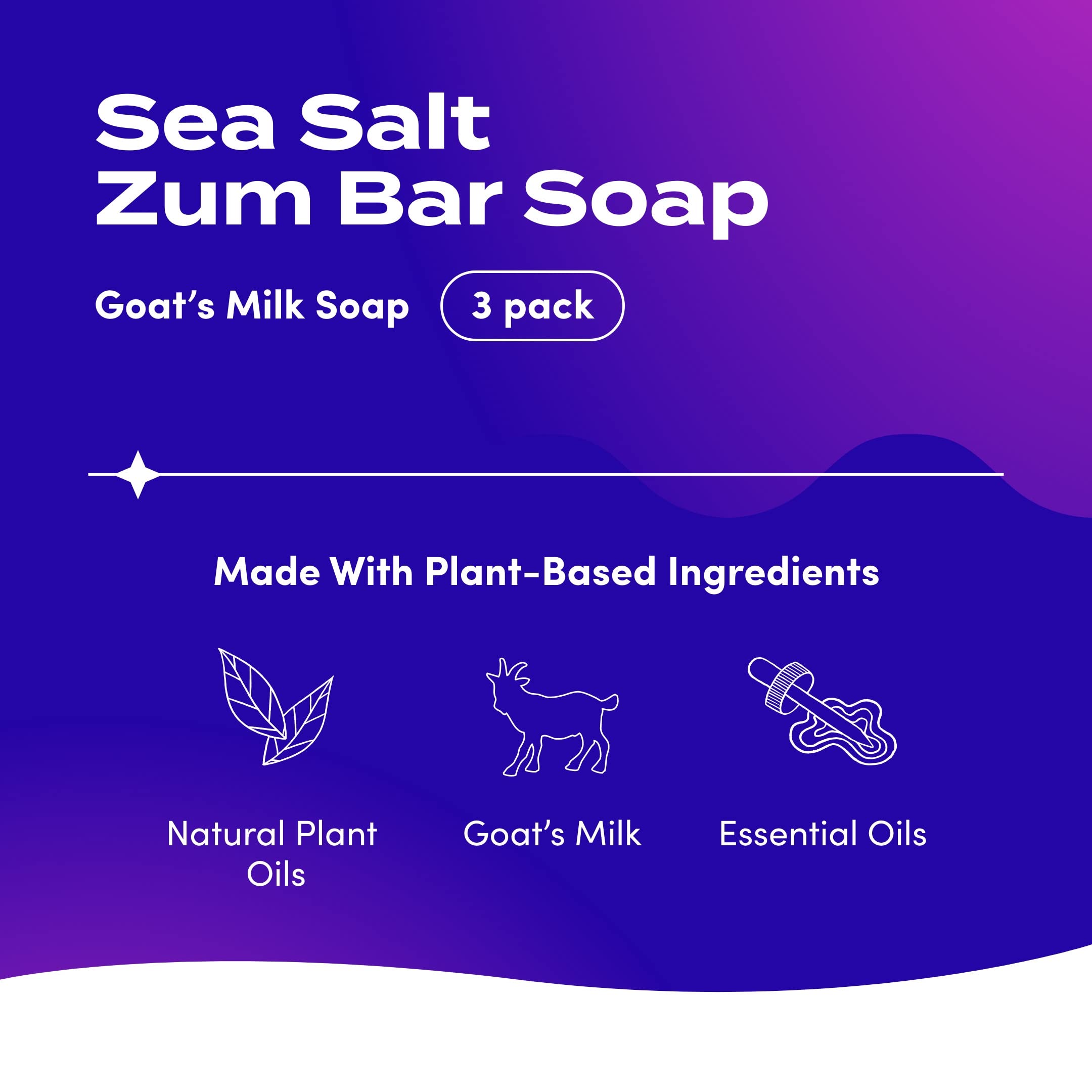 Zum Bar Goat's Milk Soap - Sea Salt - 3 oz (3 Pack) - Image 2