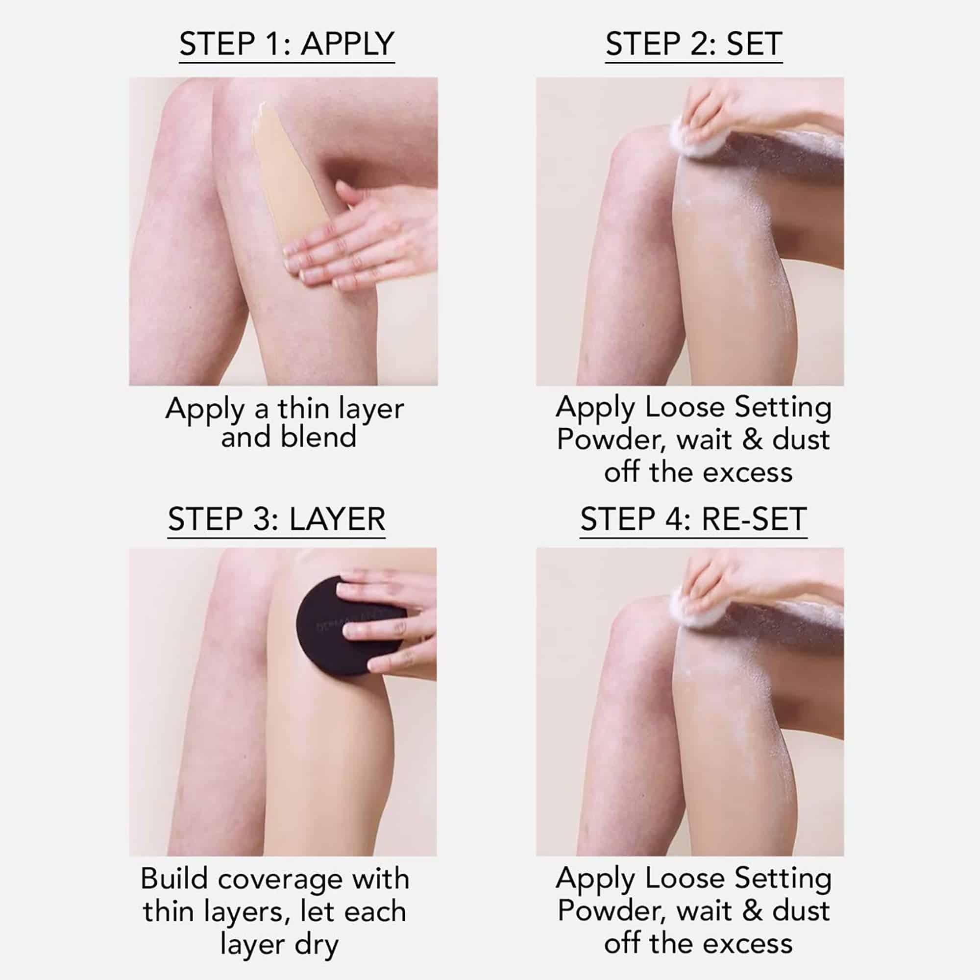 Dermablend Leg and Body Makeup Foundation with SPF 25, 20N Light Natural, 3.4 Fl. Oz. - Image 5
