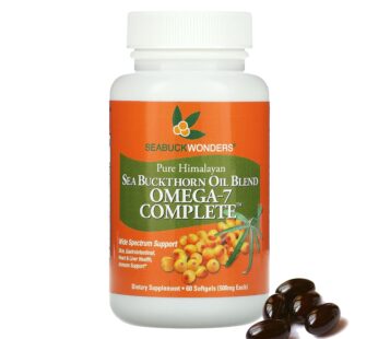 Seabuckwonders Sea Buckthorn Oil Blend, Omega-7 Complete, 60-Softgels (500mg Each)