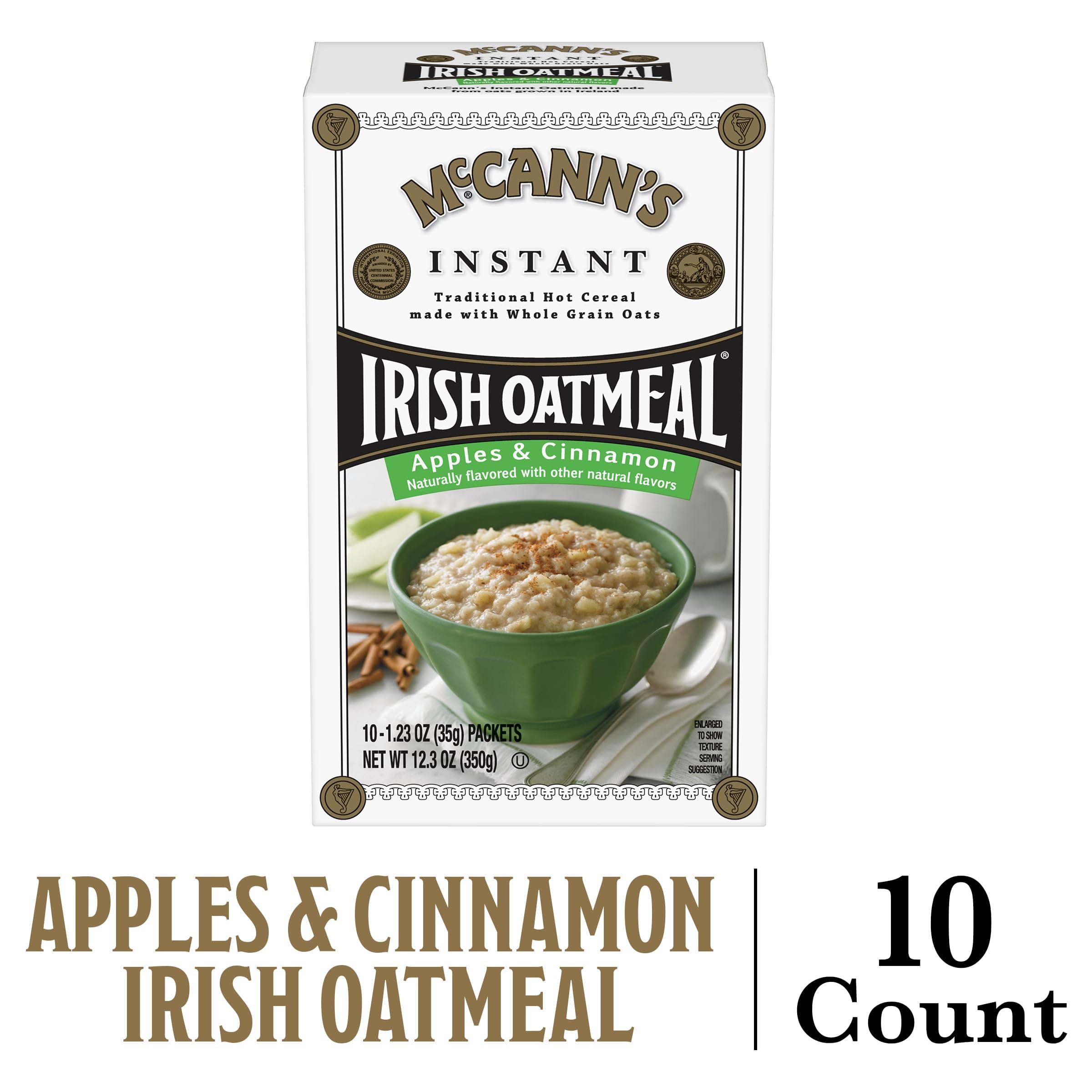 McCann?s Instant Irish Oatmeal, Apples & Cinnamon, 10 Packets - Image 2