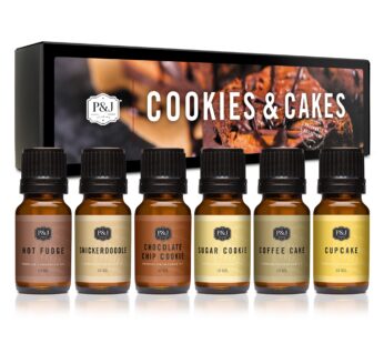 P&J Trading Fragrance Oil Cookies & Cakes Set | Candle Scents for Candle Making, Freshie Scents, Soap Making Supplies, Diffuser Oil Scents