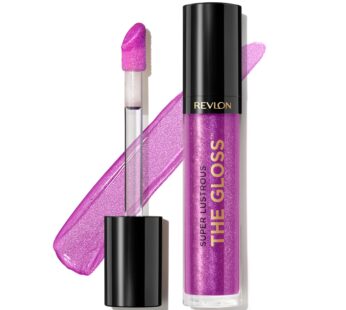 Revlon Lip Gloss, Super Lustrous The Gloss, Non-Sticky, High Shine Finish, 230 Sugar Violet