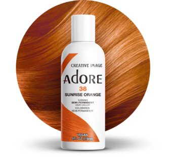 Adore Semi Permanent Hair Color – Vegan and Cruelty-Free Orange Hair Dye – 4 Fl Oz – 038 Sunsine Orange (Pack of 1)