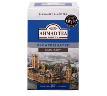 Ahmad Tea, Decaffeinated Earl Grey Tea, 20 Tagged and Aluminium Foil Envelopes