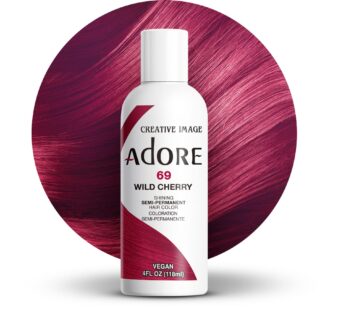 Adore Semi Permanent Hair Color – Vegan and Cruelty-Free Red Hair Dye – 4 Fl Oz – 069 Wild Cherry (Pack of 1)