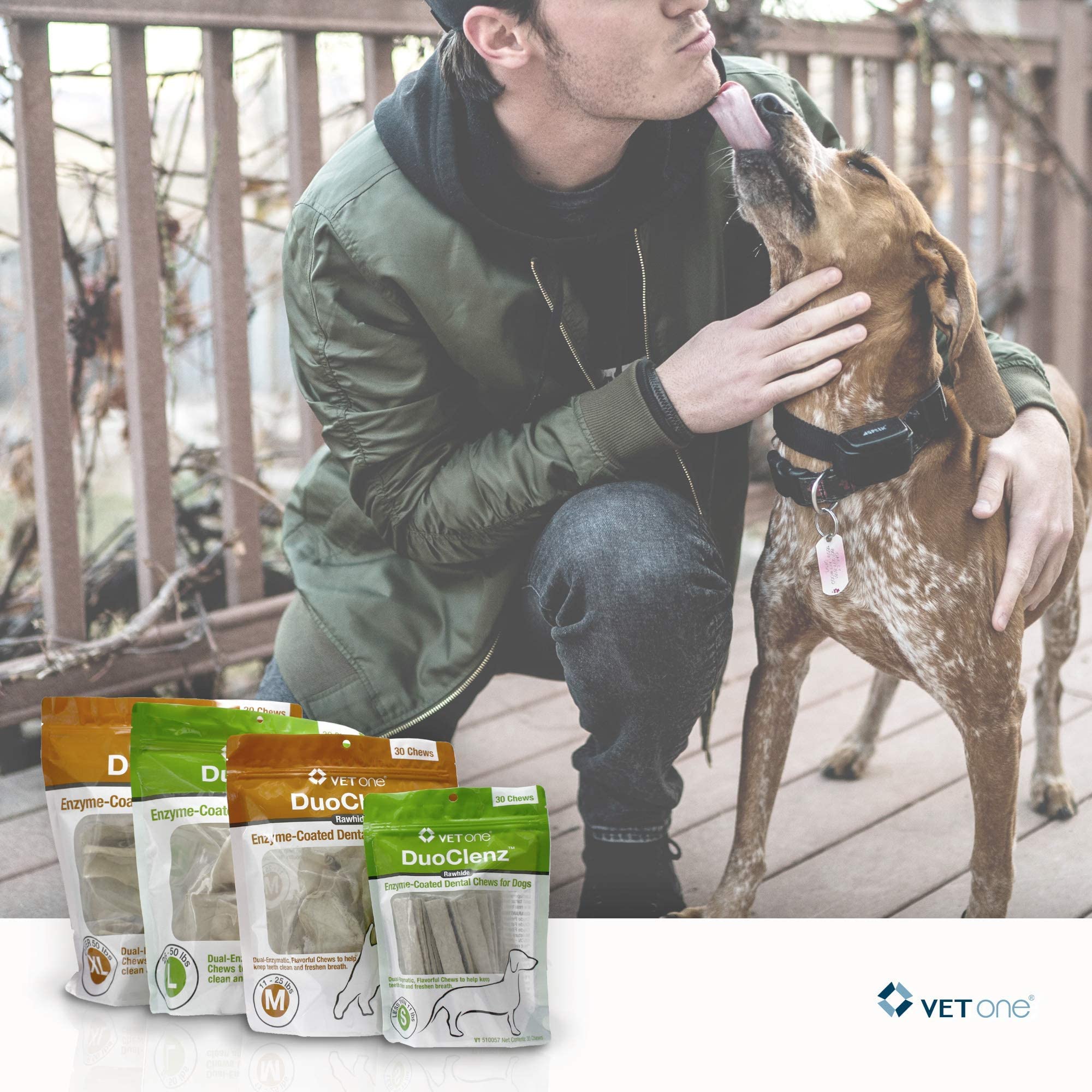 vetone DuoClenz Enzyme Coated Dental Chews for Medium Size Dogs 30 Count - Image 2