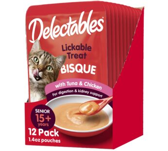 Delectables Lickable Wet Cat Treats – Tuna & Chicken, 1.4 Ounce (Pack of 12)