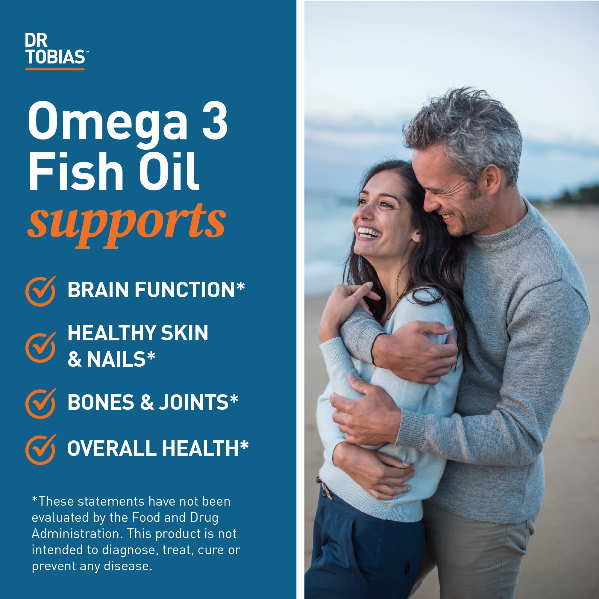 Dr. Tobias Omega 3 Fish Oil, 2000mg Triple Strength Omega 3 Supplement with 800mg EPA 600mg DHA Per Serving, Fish Oil Omega 3 Supplements for Heart, Brain & Immune Support, 180 Softgels, 90 Servings - Image 3
