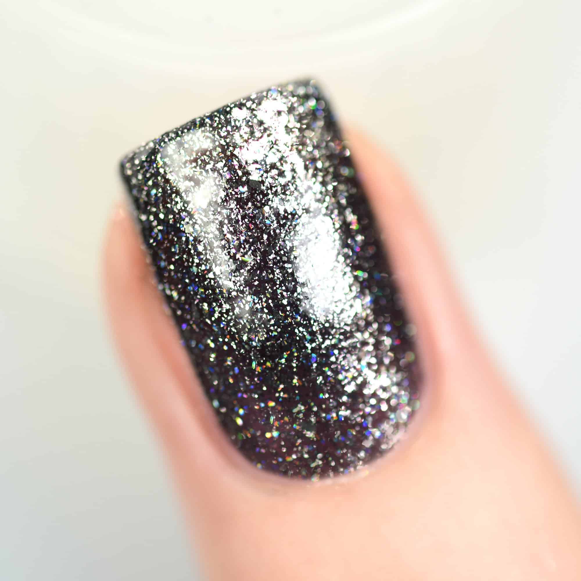 ILNP Private Reserve - Black Holographic Metallic Nail Polish - Image 3