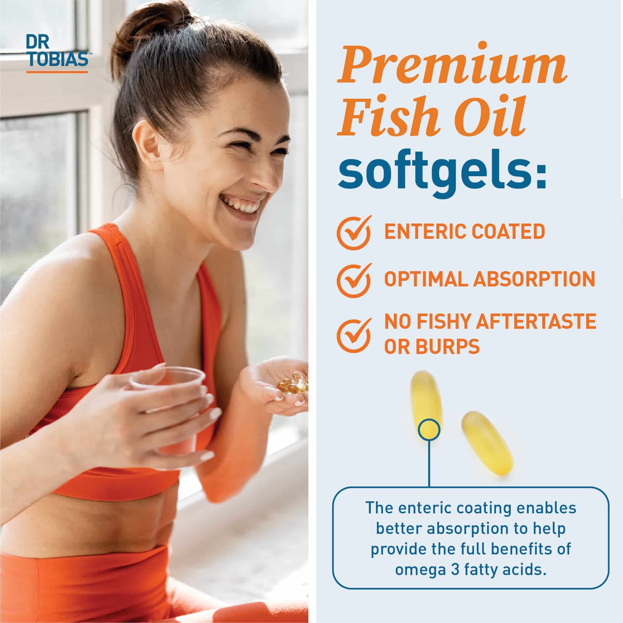 Dr. Tobias Omega 3 Fish Oil, 2000mg Triple Strength Omega 3 Supplement with 800mg EPA 600mg DHA Per Serving, Fish Oil Omega 3 Supplements for Heart, Brain & Immune Support, 180 Softgels, 90 Servings - Image 5