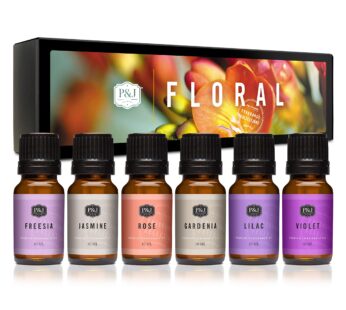 P&J Trading Fragrance Oil Floral Set | Violet, Jasmine, Rose, Lilac, Freesia, and Gardenia Candle Scents for Candle Making, Freshie Scents, Soap Making Supplies, Diffuser Oil Scents
