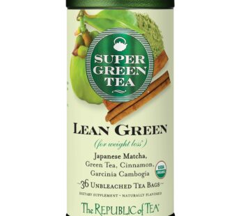 The Republic of Tea Lean Green SuperGreen Tea, Matcha And Garcinia Cambogia Tea Blend (36 Tea Bags)