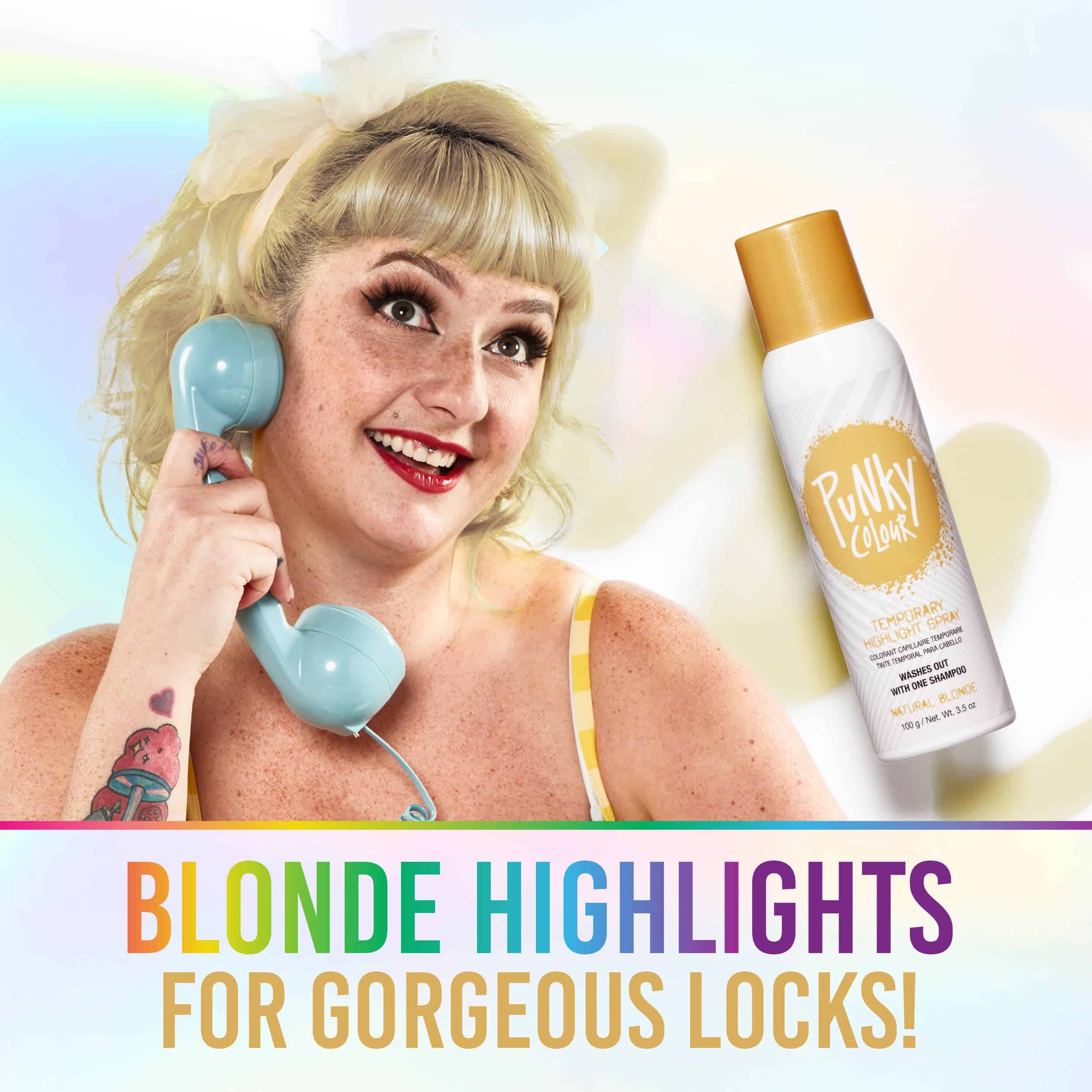 Punky, Temporary Hair Highlight Spray, Natural Blonde, 3.5 oz x 1 Pack - Image 3