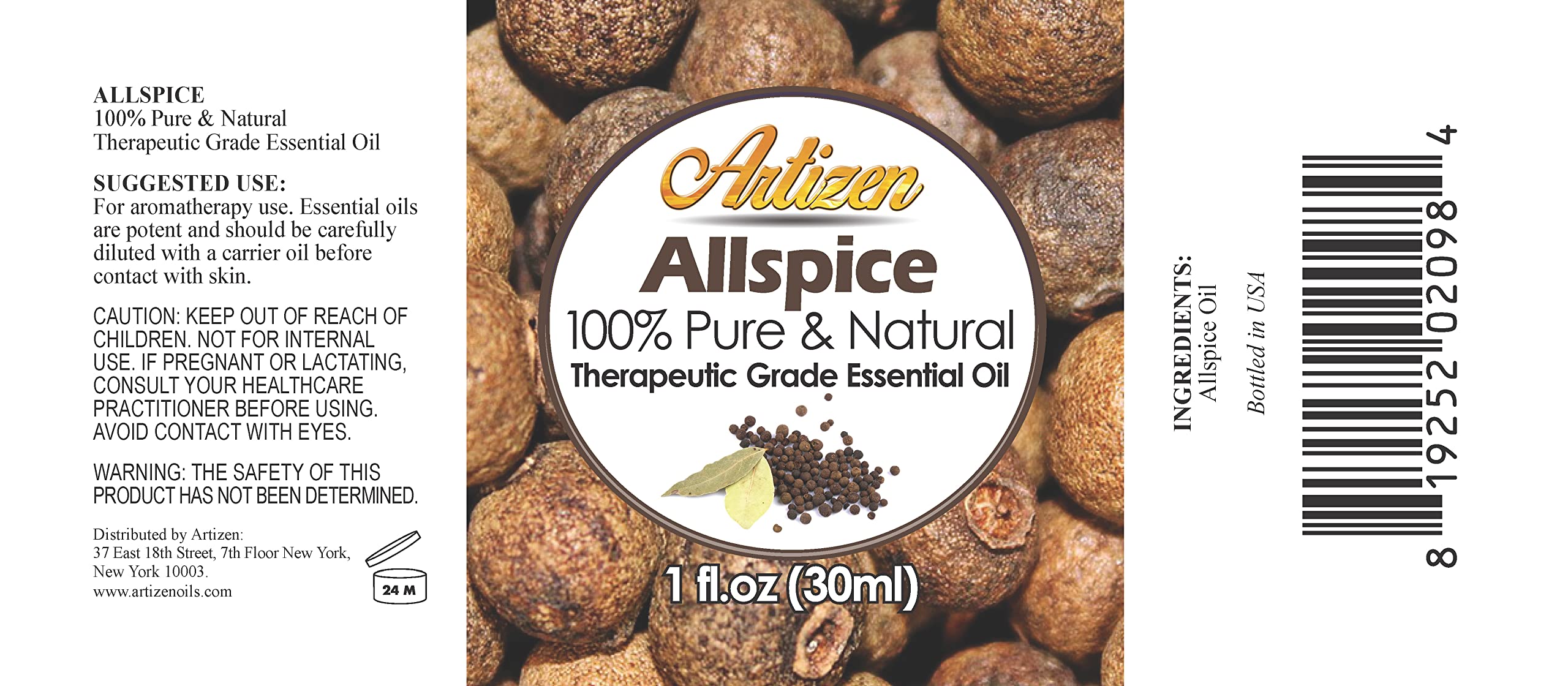 Artizen 30ml Oils - Allspice Essential Oil - 1 Fluid Ounce - Image 2