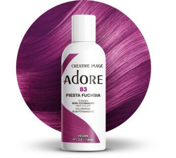 Adore Semi Permanent Hair Color – Vegan and Cruelty-Free Red Hair Dye – 4 Fl Oz – 083 Fiesta Fuchsia (Pack of 1)