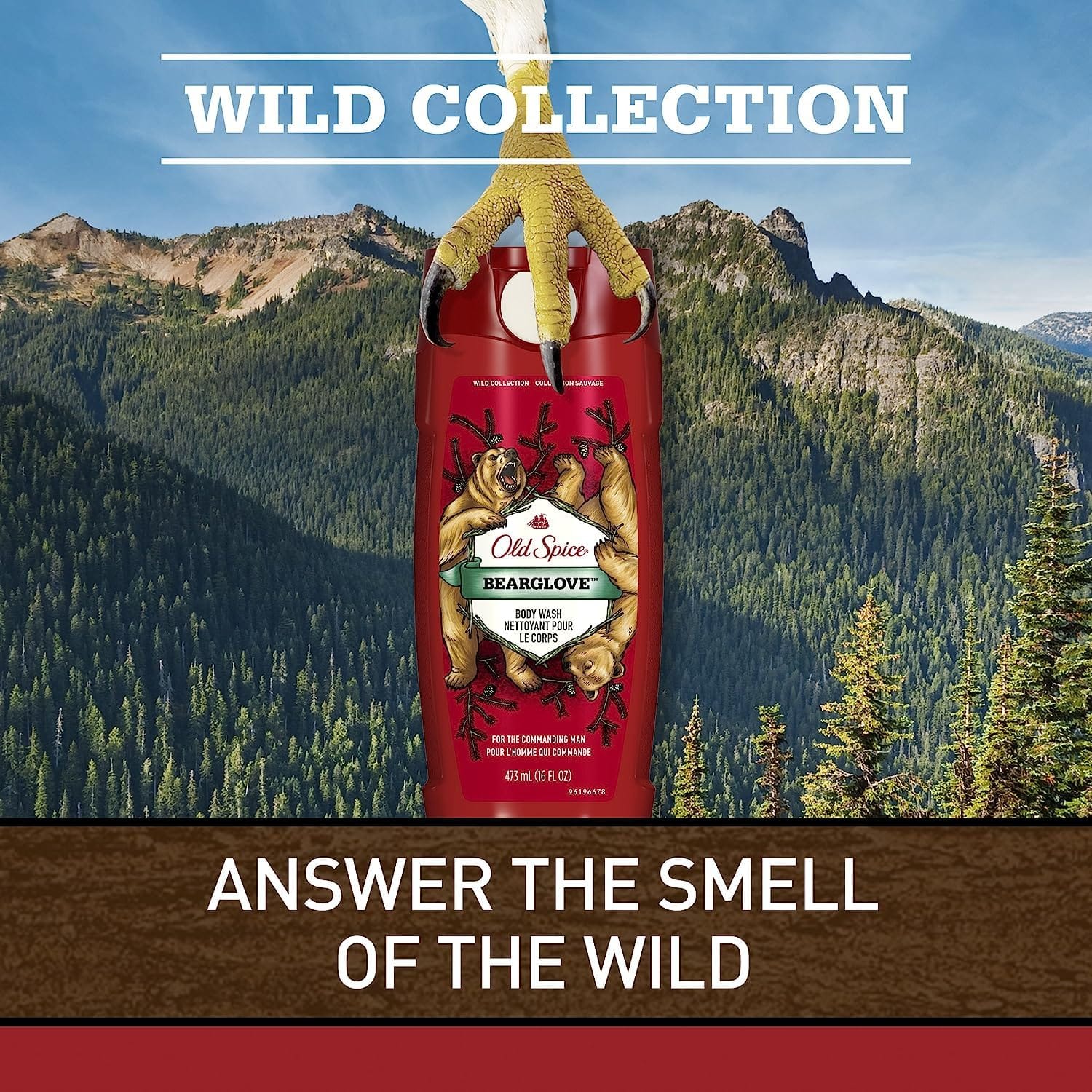 Old Spice Wild Bearglove Scent Body Wash for Men, Red 16 Oz, Packaging may vary Red - Image 4