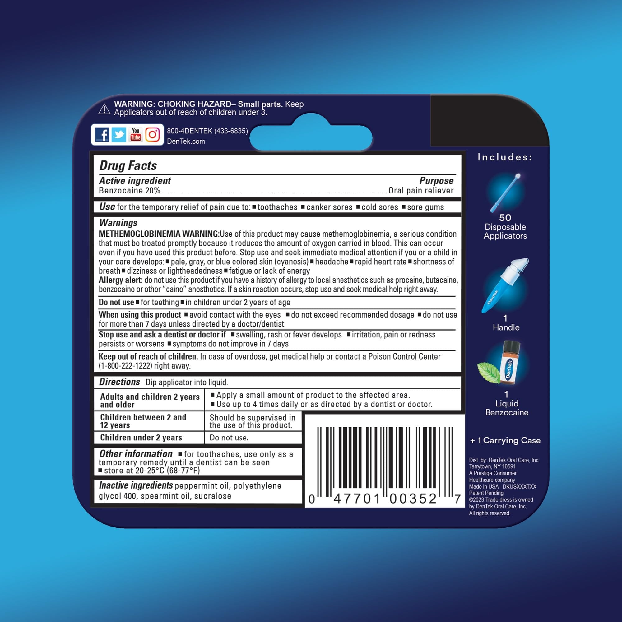DenTek Instant Oral Pain Relief Maximum Strength Kit for Toothaches | 50 Count - Image 7