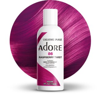 Adore Semi Permanent Hair Color – Vegan and Cruelty-Free Red Hair Dye – 4 Fl Oz – 086 Raspberry Twist (Pack of 1)
