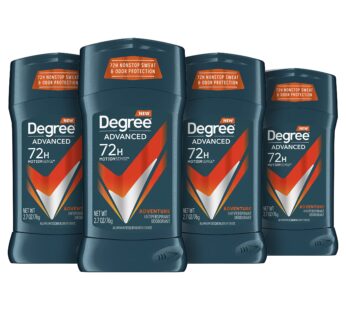 Degree Men Antiperspirant Deodorant Adventure Freshness and Odor Protection Deodorant for Men 2.7 Oz, (Pack of 4) Woodsy, Stick