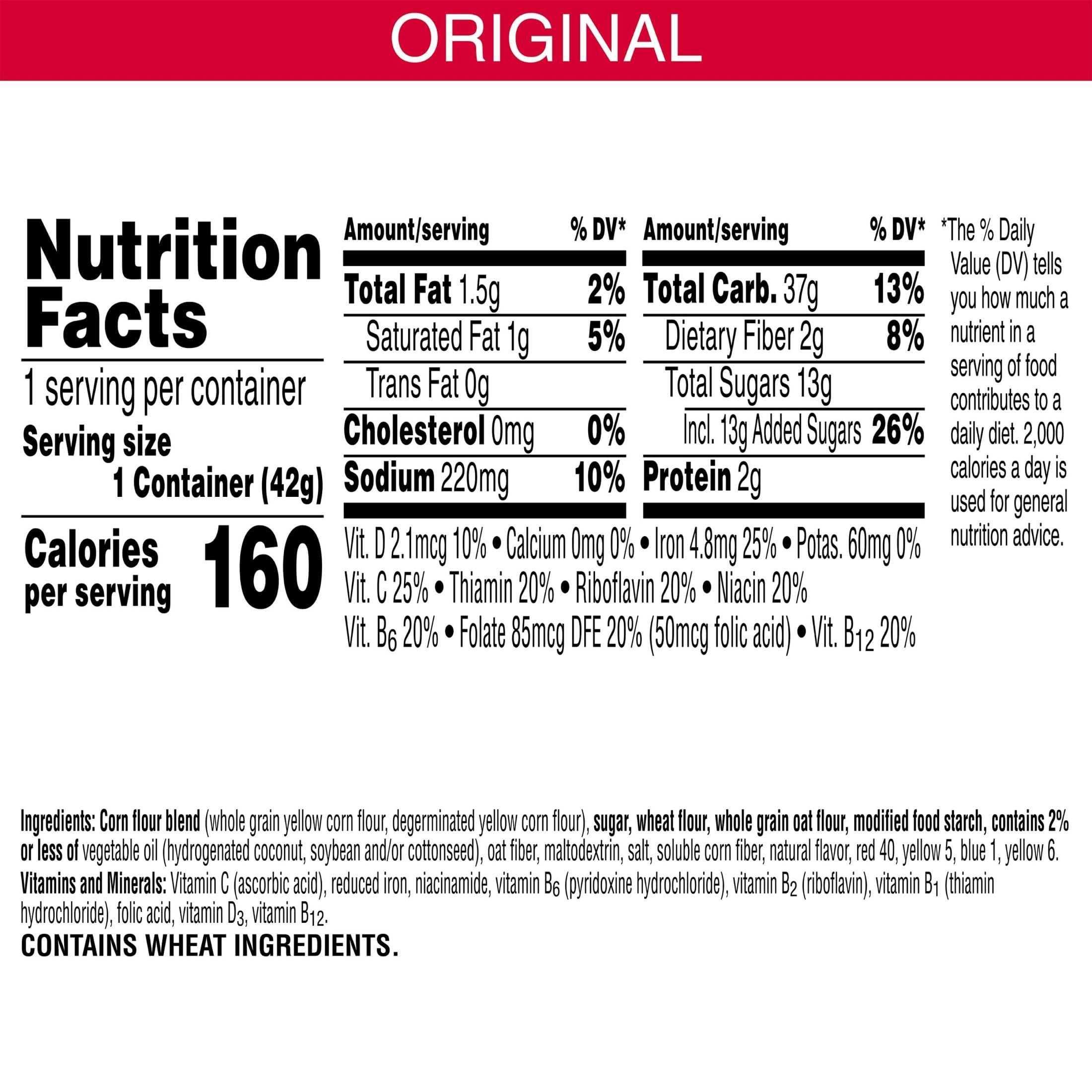 Kellogg's Froot Loops Breakfast Cereal Cups, Fruit Flavored, Breakfast Snacks with Vitamin C, Original, 18oz Case (12 Cups) - Image 6