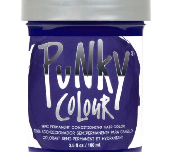 Punky Violet Semi Permanent Conditioning Hair Color | Non-Damaging Hair Dye | Vegan, PPD and Paraben Free | Vibrant Hair Color | Easy To Use | Lasts Up To 35 washes | 3.5oz