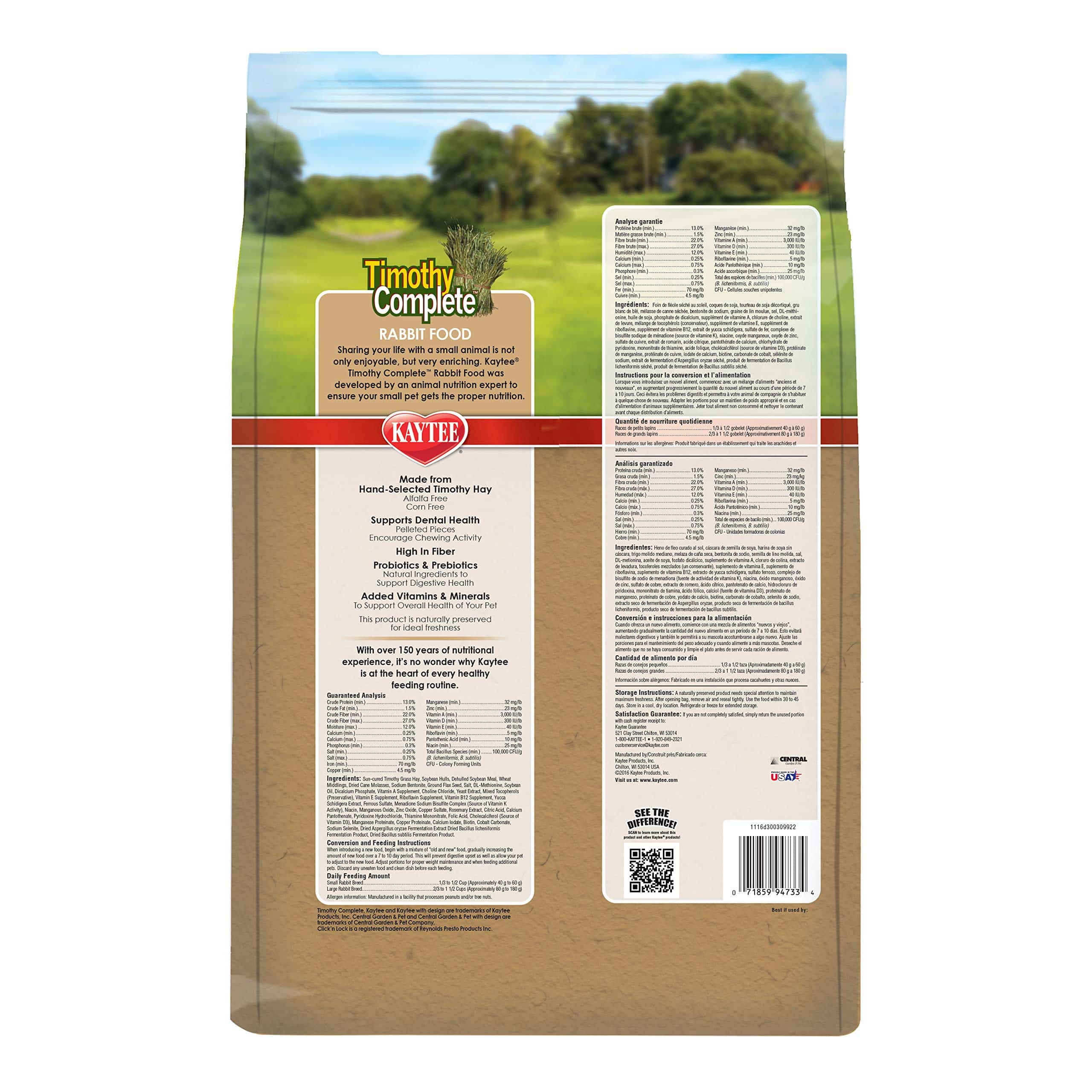 Kaytee Timothy Complete Pet Rabbit Food 9.5 pounds - Image 7