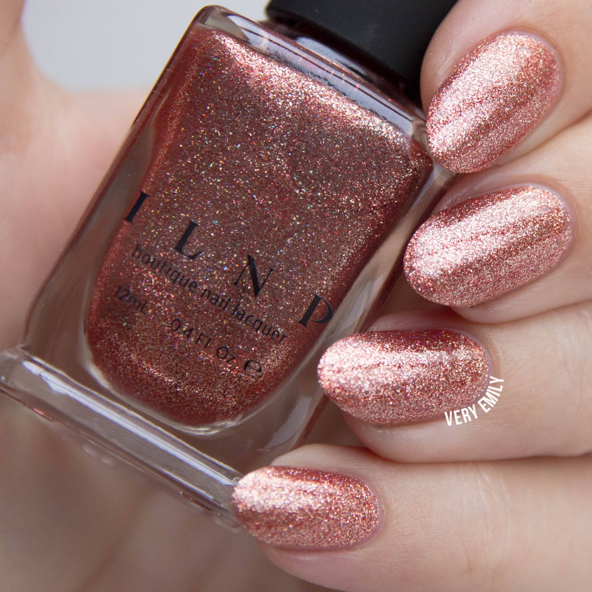 ILNP Copper Top - Copper Holographic Metallic Nail Polish - Image 6