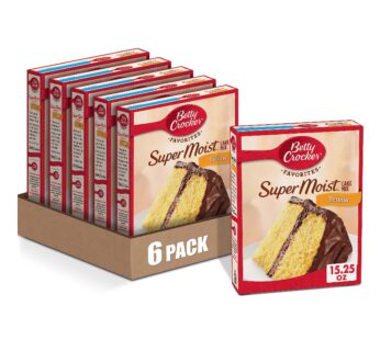 Betty Crocker Super Moist Yellow Cake Mix, 15.25 oz. (Pack of 6)