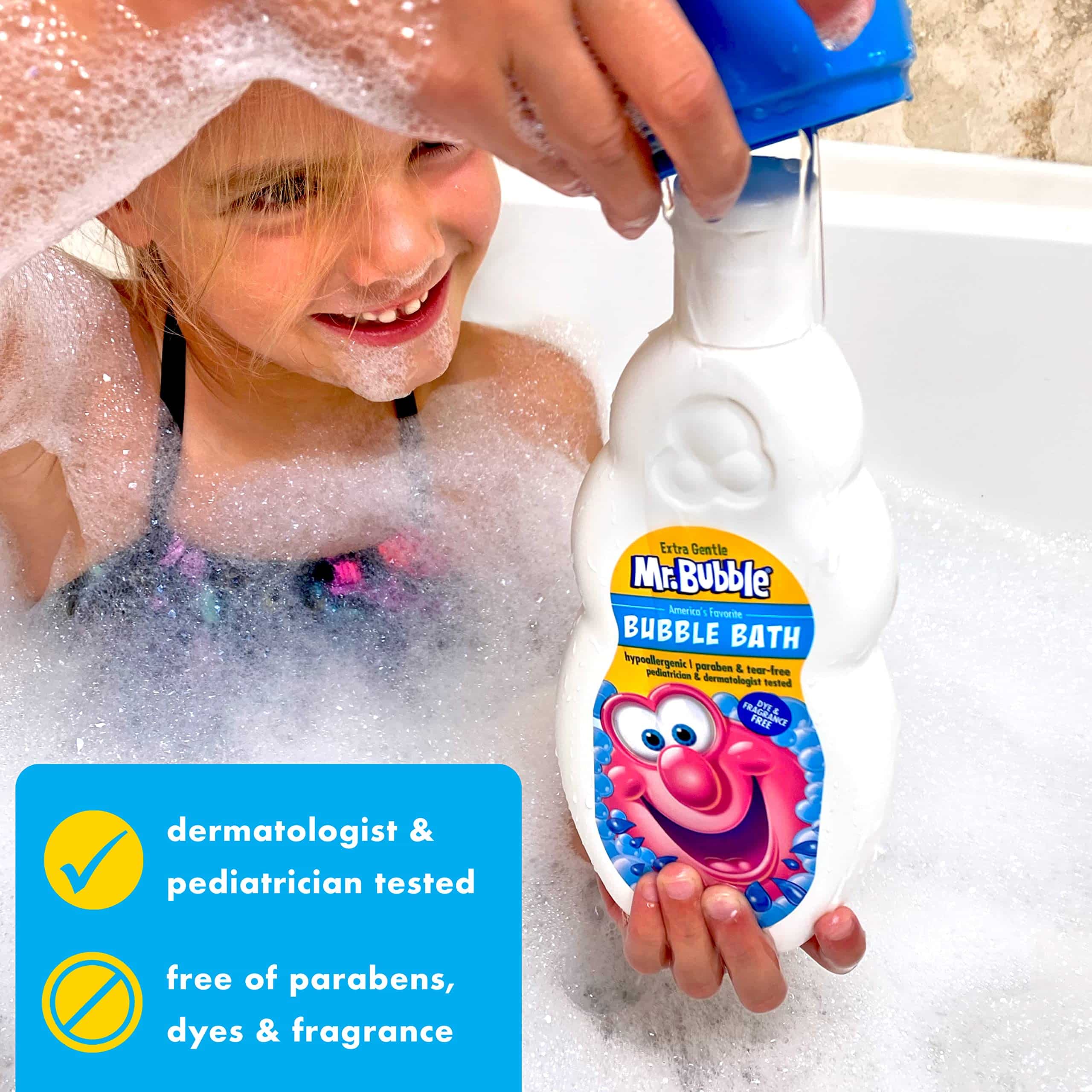 Mr. Bubble Extra Gentle Bubble Bath - Hypoallergenic, Tear Free Bubble Bath Solution Perfect for Sensitive Skin (Pack of 2 Bottles, 16 fl oz Each) - Image 7