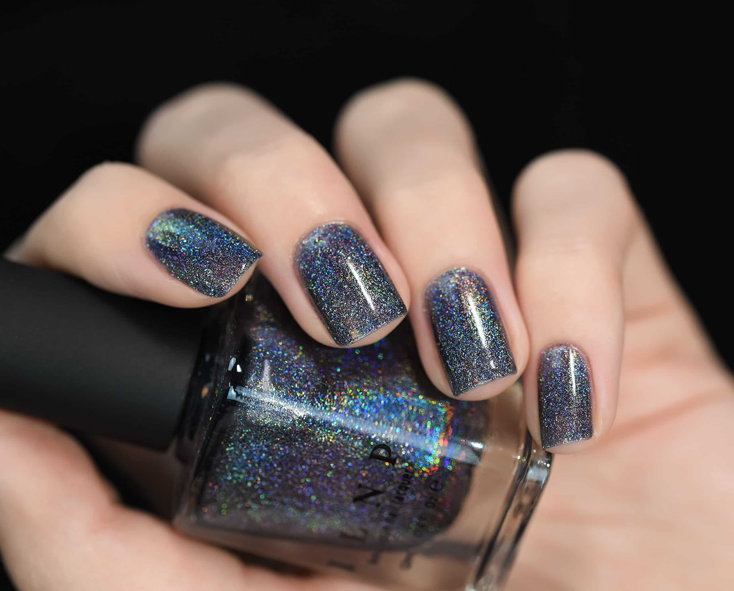 ILNP Maiden Lane - Charcoal Grey Ultra Holographic Nail Polish - Image 2