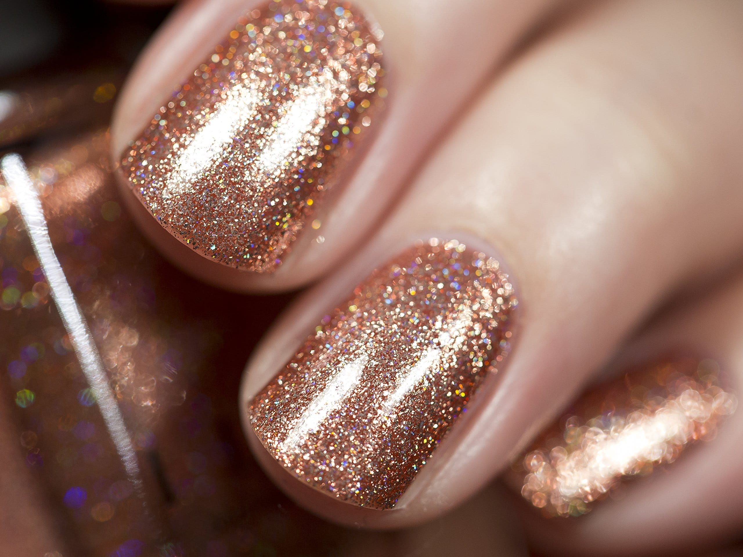 ILNP Copper Top - Copper Holographic Metallic Nail Polish - Image 4