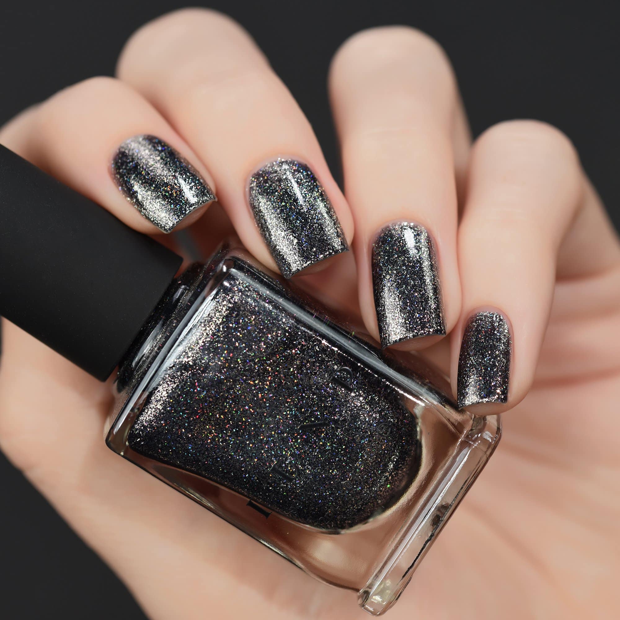 ILNP Private Reserve - Black Holographic Metallic Nail Polish - Image 2