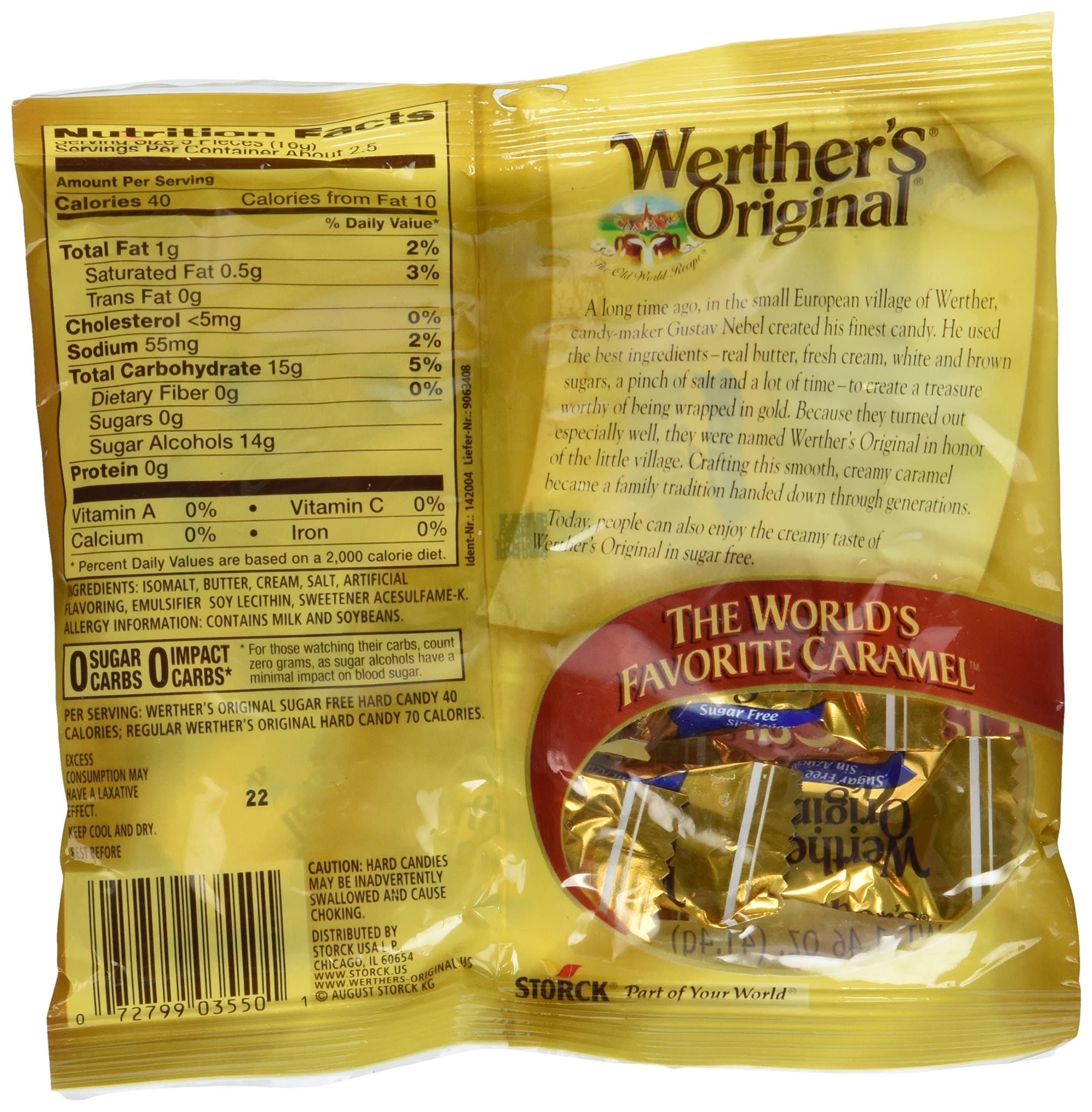 Werther's Original Sugar Free Hard Candies 1.46 Oz (3 Pack) - Image 2