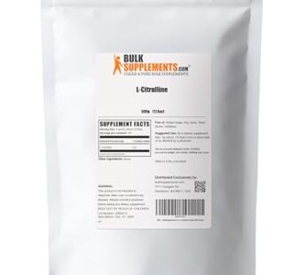 BulkSupplements.com L-Citrulline Powder – Citrulline Supplement, Citrulline Powder – L-Citrulline 3000mg, Unflavored & Gluten Free – 3g per Servings, 500g (1.1 lbs) (Pack of 1)