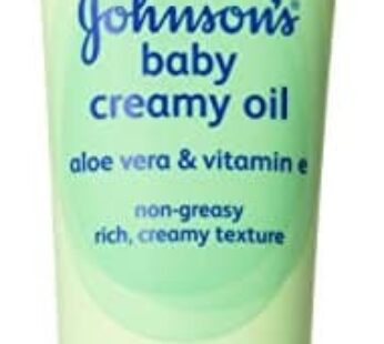 Johnson’s Baby Creamy Oil, Aloe and Vitamin E, 8 Ounce (Pack of 2)