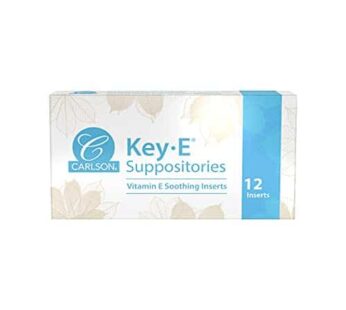 Carlson – Key-E Suppositories, 30 IU Vitamin E Suppository, Lubricates Dry Areas, Treatment for Women and Men, Vaginal & Rectal, 12 Count