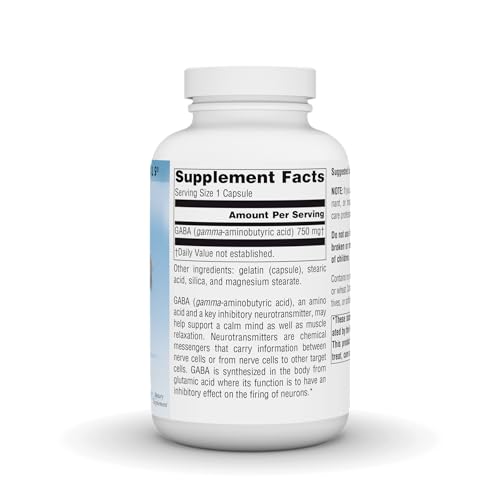 Source Naturals Serene Science GABA, for a Calm Mind, 750mg - 180 Capsules - Image 2