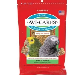LAFEBER’S Classic Avi-Cakes Pet Bird Food, Made with Non-GMO and Human-Grade Ingredients, for Parrots, 12 oz