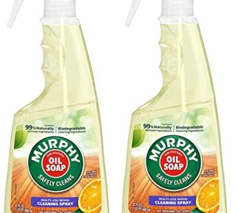 Murphy Oil Multi-Use Wood Cleaner Spray with Orange Oil, 22 Fl Oz (Pack of 2)
