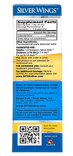 Natural Path Silver Wings Colloidal Silver 500PPM, Amber Brown Liquid Immune Support, 1 Fl Oz (Pack of 1) - Image 6