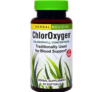 Herbs Etc. ChlorOxygen, Chlorophyll Concentrate Dietary Supplement, 60 Softgels, 30 Day Supply