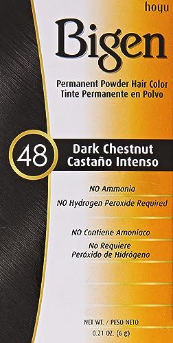 Bigen Permanent Powder Hair Color 48 Dark Chestnut, 0.21 Ounce - Image 5