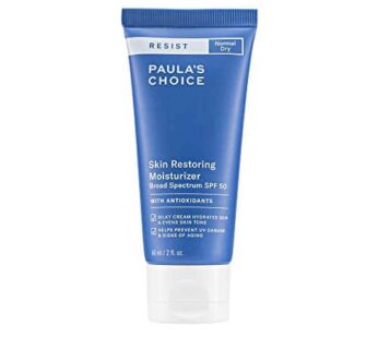 Paula’s Choice RESIST Skin Restoring Moisturizer SPF 50, UVA & UVB Protection, Shea Butter & Niacinamide, Anti-Aging Sunscreen for Dry Skin, 2 Ounce