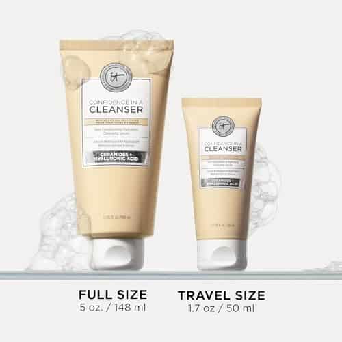 IT Cosmetics Confidence in a Cleanser - Hydrating Face Wash With Hyaluronic Acid & Ceramides - Supports Skin Barrier - Removes Makeup, Oil, and SPF - All Skin Types - Image 8