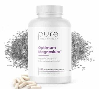Optimum Magnesium Glycinate Lysinate & Di-Magnesium Malate Capsules – Formulated with Chelated Magnesium for Maximum Absorption, Supports Bone Health & Energy, Non-GMO, 240 Vegan Capsules