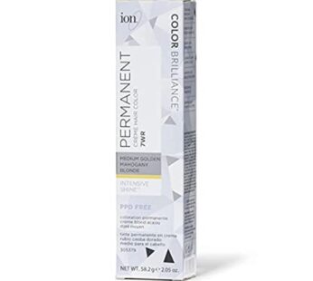ion Medium Golden Mahogany Blonde Permanent Creme Hair Color, 7WR, Paraphenylenediamine Free, 100% Gray Coverage, Vegan and Cruelty Free