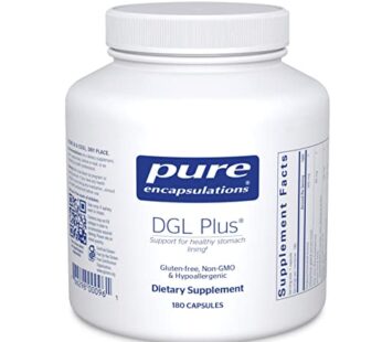 Pure Encapsulations DGL Plus – Gut Health Supplements for Men & Women – with Marshmallow Root, Aloe Vera Extract & More – Non-GMO & Vegan – 180 Capsules