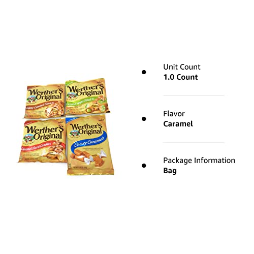 Werthers Bundle (4 Items) Variety Pack (Original Hard Candies/Chewy Caramels/Creamy Caramel Filled/Caramel Apple Filled) - Image 6