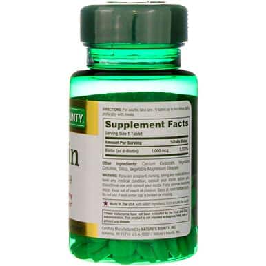 Nature's Bounty Biotin 1000 mcg Tablets 100 Count (Pack of 3) - Image 7