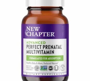New Chapter Advanced Perfect Prenatal Vitamins, 192ct, Made with Organic, Non-GMO Ingredients for Healthy Baby & Mom – Folate (Methylfolate), Whole-Food Fermented Iron, Vitamin D3 + Ginger
